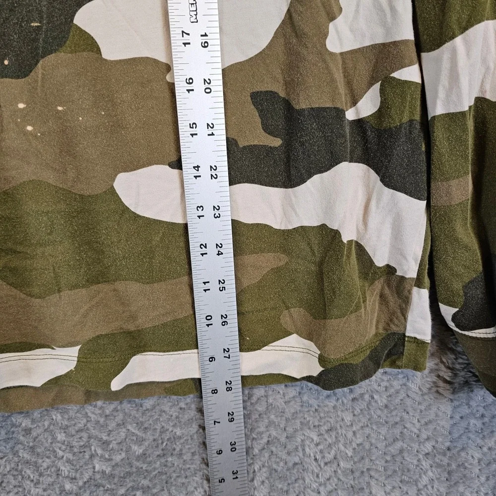 Nike Mens Long Sleeve Camouflage Graphic T-Shirt Green‎ Camo Futura Logo XL